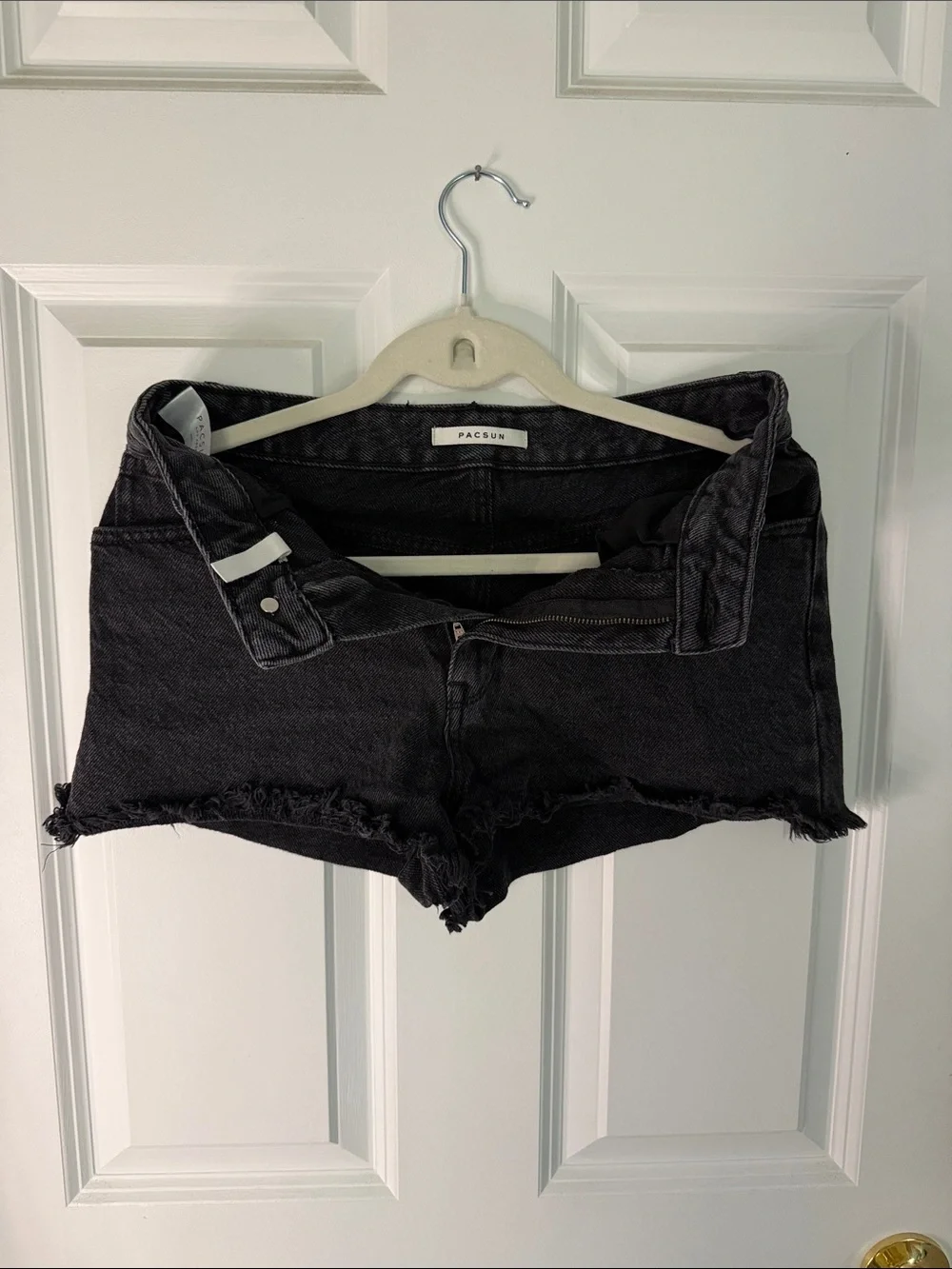 PacSun Black Festival Denim Cutoff Shorts